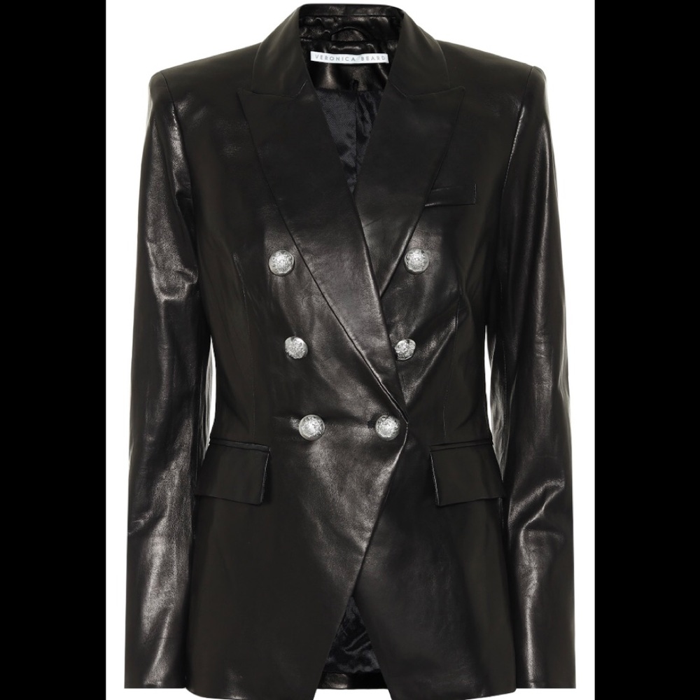 Veronica Beard Leather Miller Dickey Jacket NWT